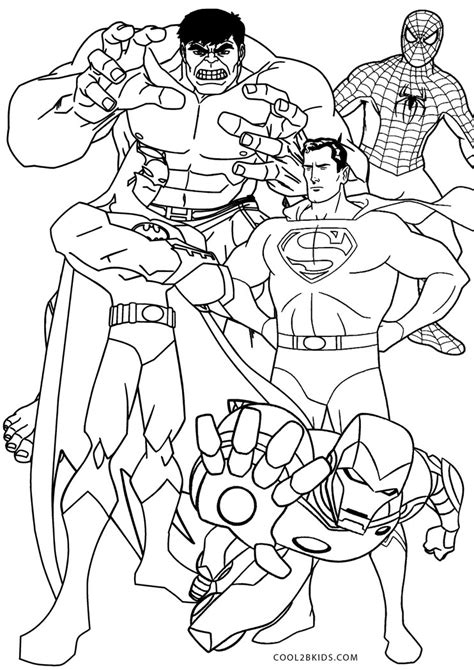 super hero coloring sheets